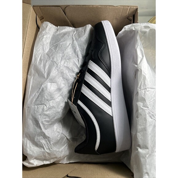 ADIDAS HOOPS 4.0 Men\'s Sneakers Low Top Shoes Size 10 BLACK/WHITE - NEW WITH BOX main image 9